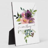 Roze en paarse waterverf op maat fotoplaat (Zijkant)