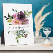 Roze en paarse waterverf op maat fotoplaat (Zijkant)