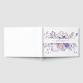 Roze en paarse waterverf op maat gastenboek (Volledig)