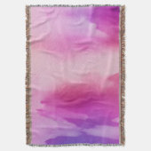 Roze en paarse waterverf positieve ruimte deken (Voorkant Verticaal)