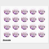 Roze en Paarse Waterverf Rozen Lip Balm Label (Vel)