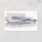Roze en Paarse Waterverf staal Visitekaartje (Voorkant)
