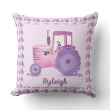 Roze en Paarse Waterverf Tractor