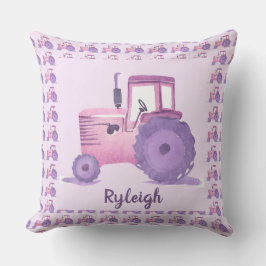  Roze en Paarse Waterverf Tractor Kussen