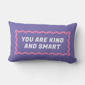 Roze en Paarse Wavy Lijst Complimenten Kussen (Achterkant)