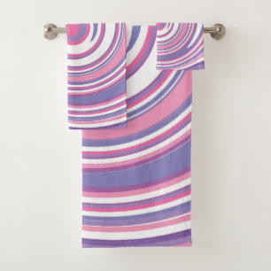 Roze en paarse wervelkolom bad handdoek