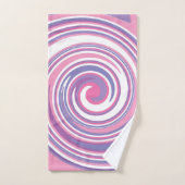 Roze en paarse wervelkolom bad handdoek (Handdoek)