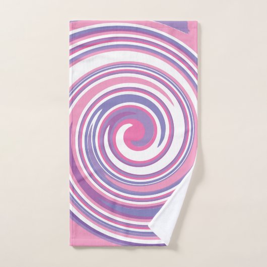 Roze en paarse wervelkolom bad handdoek (Handdoek)