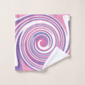 Roze en paarse wervelkolom bad handdoek (Wasdoekje)