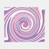 Roze en paarse wervelkolom fleece deken (Voorkant (Horizontaal))
