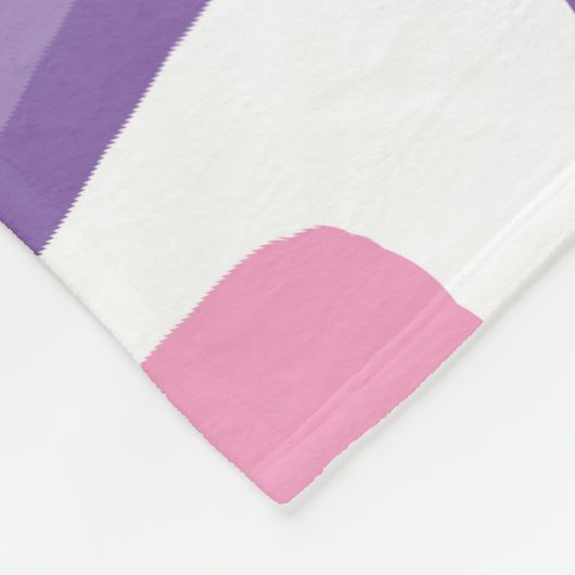 Roze en paarse wervelkolom fleece deken (Hoek)