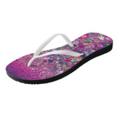 Roze en paarse wilde bloemen teenslippers (Schuin)
