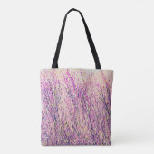  Roze en Paarse Wildflower Art Tas (Achterkant)