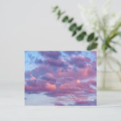 Roze en Paarse wolken Briefkaart (Staand voorkant)