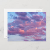 Roze en Paarse wolken Briefkaart (Voorkant / Achterkant)