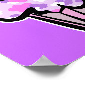 roze en paarse wolken cupcake poster (Hoek)