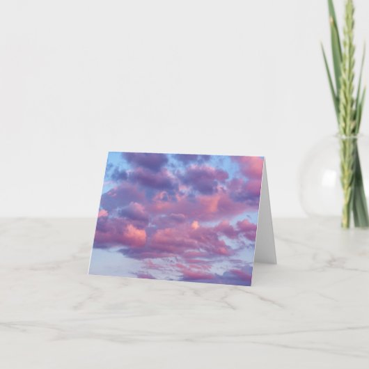 Roze en Paarse wolken Kaart (Voorkant)