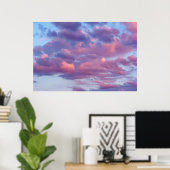 Roze en Paarse wolken Poster (Thuiskantoor)