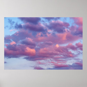 Roze en Paarse wolken Poster