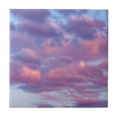 Roze en Paarse wolken Tegeltje (Voorkant)