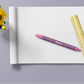 Roze en Paarse Zebrta, gepersonaliseerd Zwarte Inkt Pen