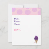 Roze en Paarse zoete behandelingen van de verjaard Kaart (Achterkant)