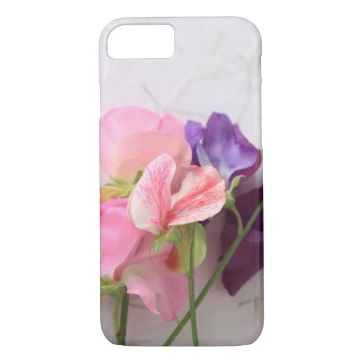 Roze en paarse zoete erwten Case-Mate iPhone case (Achterkant)