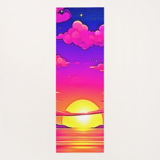 Roze en Paarse zonnebank Yogamat (Achterkant)