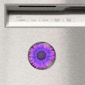 Roze en paarse zonnebloem magneet (Insitu (Vaatwasser))