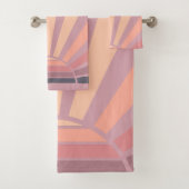 Roze en Paarse zonnebrand-ombre-kleur Bad Handdoek (Insitu)