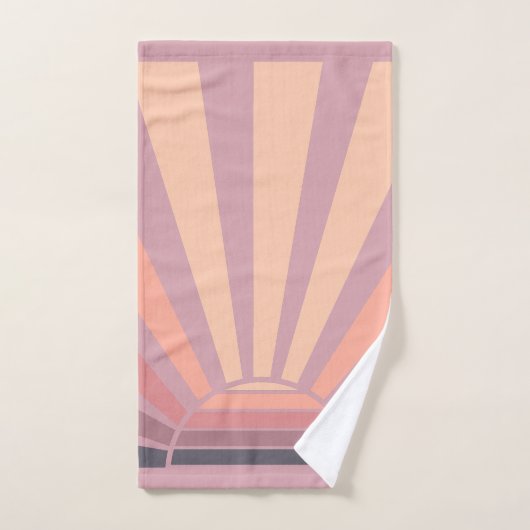 Roze en Paarse zonnebrand-ombre-kleur Bad Handdoek (Handdoek)