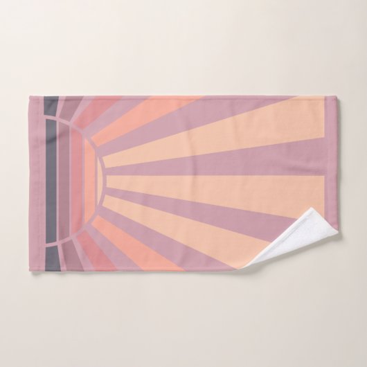 Roze en Paarse zonnebrand-ombre-kleur Bad Handdoek (Handdoek)