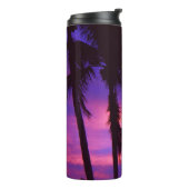 Roze en Paarse zonnepalm Thermosbeker (Gedraaid links)