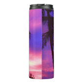 Roze en Paarse zonnepalm Thermosbeker (Achterkant)