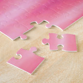 Roze en Paarse zonnepalmbomen Legpuzzel (Zijkant)