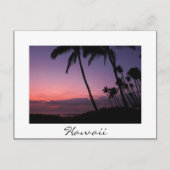 Roze en paarse zonneschijn wit Hawaii briefkaart (Voorkant)