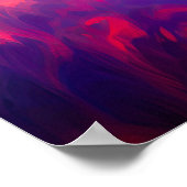 Roze en Paarse Zonsondergang Omhelzen van het meer Poster (Hoek)