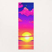 Roze en paarse zonsondergang yogamat (Voorkant)
