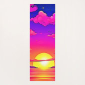 Roze en paarse zonsondergang yogamat (Achterkant)