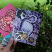 Roze en Paarse zwanenmolen Briefkaart