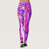 Roze en Paarse Zwemmen Leggings (Achterkant)