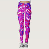 Roze en Paarse Zwemmen Leggings (Voorkant)