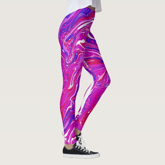 Roze en Paarse Zwemmen Leggings (Rechts)