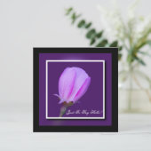 Roze en Paarsste Hallo lentebloesem Kaart (Staand voorkant)