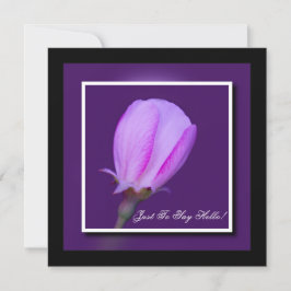 Roze en Paarsste Hallo lentebloesem Kaart