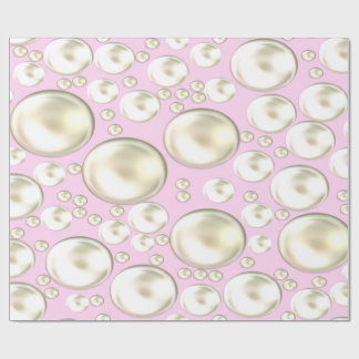 Roze en parelpapier cadeaupapier