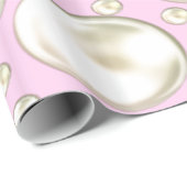 Roze en parelpapier cadeaupapier (Rol Hoek)
