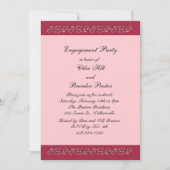 Roze en Parelpartij uitnodigen Kaart (Voorkant)