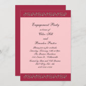 Roze en Parelpartij uitnodigen Kaart (Voorkant / Achterkant)