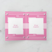 Roze en pastel foto's kaart (Binnen)